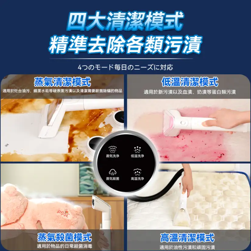 最安値 日本Double Clean (蒸气杀菌版） 多用途干湿水洗全屋离地清洁机Pro+ エアコン
